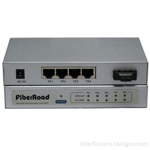 RJ45 Managed Fiber Optic Switches Support Port Security , B